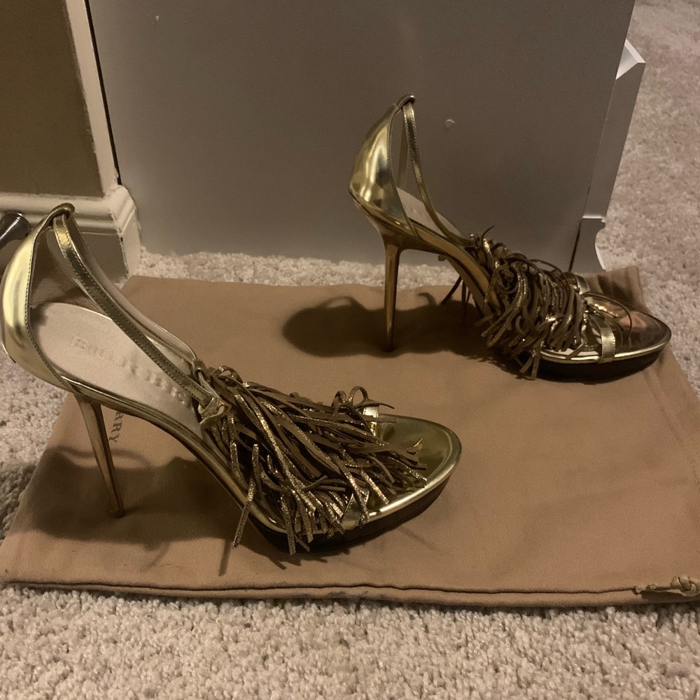 Gold Burberry heel